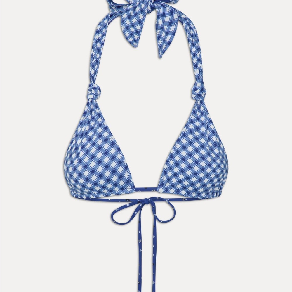 Frankie’s bikinis kealy reversible halter bikini top